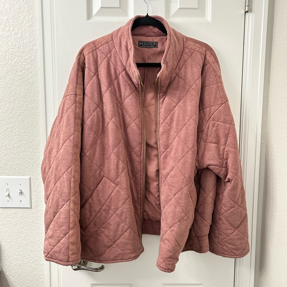 Mauve Quilted Cozy Jacket